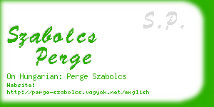 szabolcs perge business card